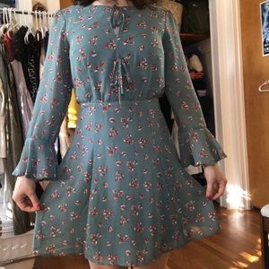 Turquoise Floral Dress